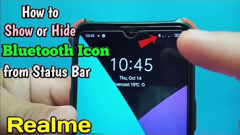 How to Show or Hide Bluetooth Icon from Status Bar in Realme 5