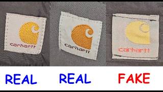 Carhart jacket real vs fake review. How to spot original Carhartt working clothes, jackets windbreak