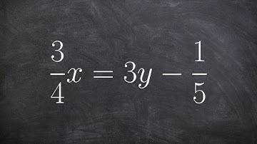 How to put a linear equation into standard form with fraction coefficients