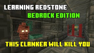 Learning Redstone Bedrock Edition-Making a copper golem controlled kill chamber with laser security