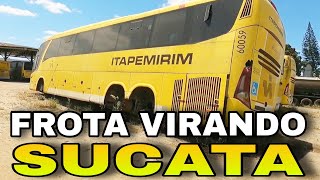 VÁRIOS ÔNIBUS DA ITAPEMIRIM VIRANDO SUCATA EM FEIRA DE SANTANA-BA