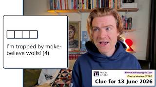 Minute Cryptic 718: I’m trapped by make-believe walls! (4)