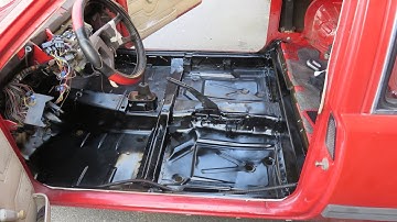Opel Corsa A TR Restoration Part 4: Floor & Custom Front Seat Holders