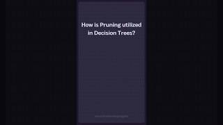 Pruning in Decision Trees #machinelearning #datascience #artificialintelligence #shorts Profile