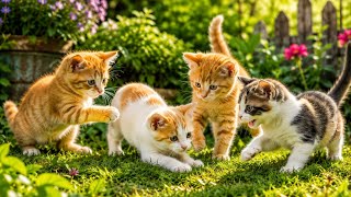 Adorable Kittens Having the Best Day in a Lush Green Garden 🐱🌿 | Cute & Funny Cat Moments