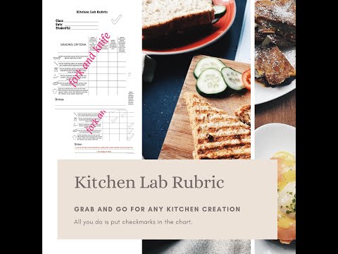 kitchen lab checklist/rubric for the culinary family consumer science and home economics class