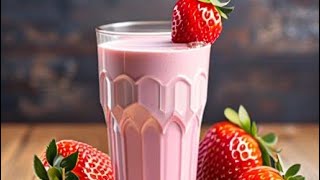 Strawberry Milkshake | Easy and fast Strawberry 🍓 Milkshake Recipe