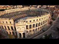 Pula, Croatia 🇭🇷 | Roman Arena at Sunset | 4K | Slow Europe