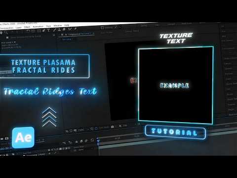 Texture Plasma Text In After Effects | Fractal Ridges Tutorial In Ae
