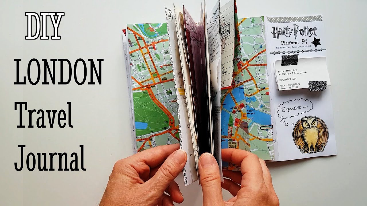 DIY London Travel Journal Flip Through & Traveler's Notebook in Junk Journal Style Tutorial