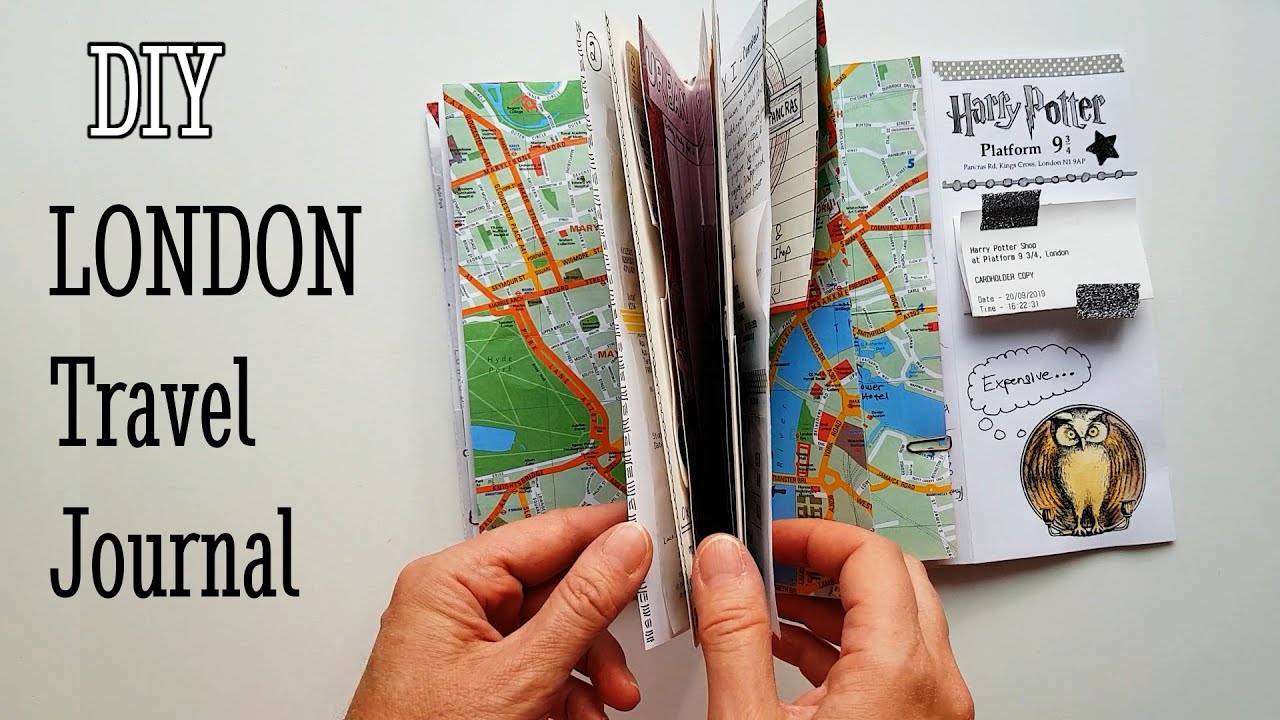 DIY London Travel Journal Flip Through & Traveler's Notebook in Junk  Journal Style Tutorial 