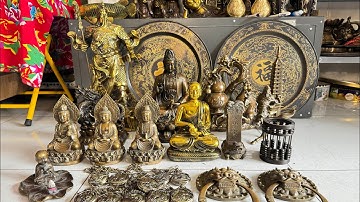 05/02/24 Đồng hồ cót con giáp, mâm tứ linh, Quan Công cưỡi ngựa #đồđồnglênguyệt #đồxưa #đồcổ