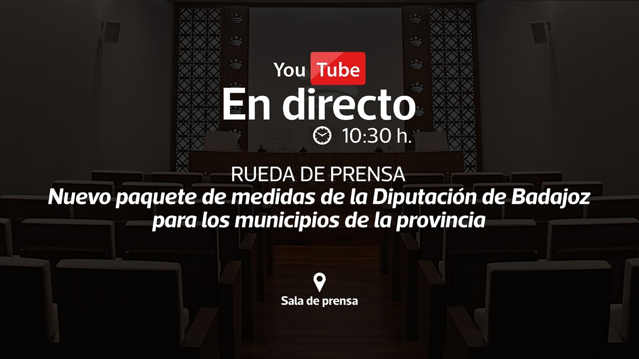 RUEDA DE PRENSA | Nuevo paquete de medidas de la Diputación para los municipios de la provincia