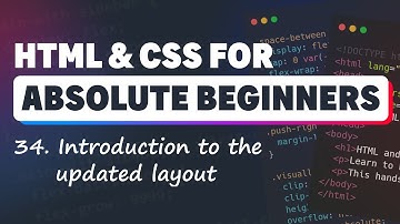 HTML & CSS for Absolute Beginners: The new layout!