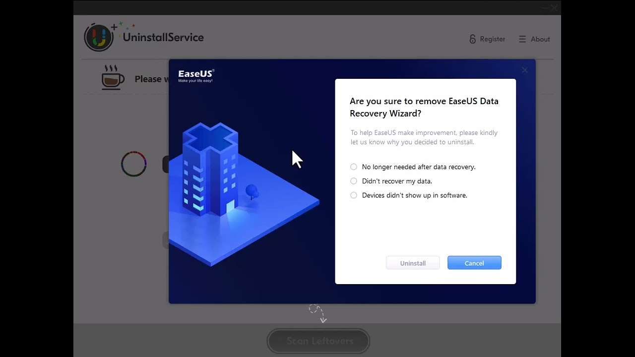 How to Uninstall EaseUS Data Recovery Wizard Completely with UninstallService