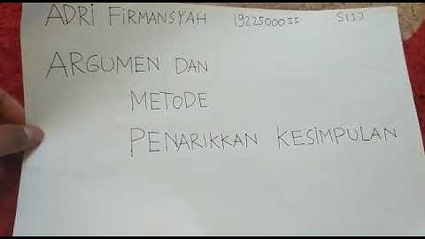 Logika informatika (tugas 1) : argumen dan penarikkan kesimpulan