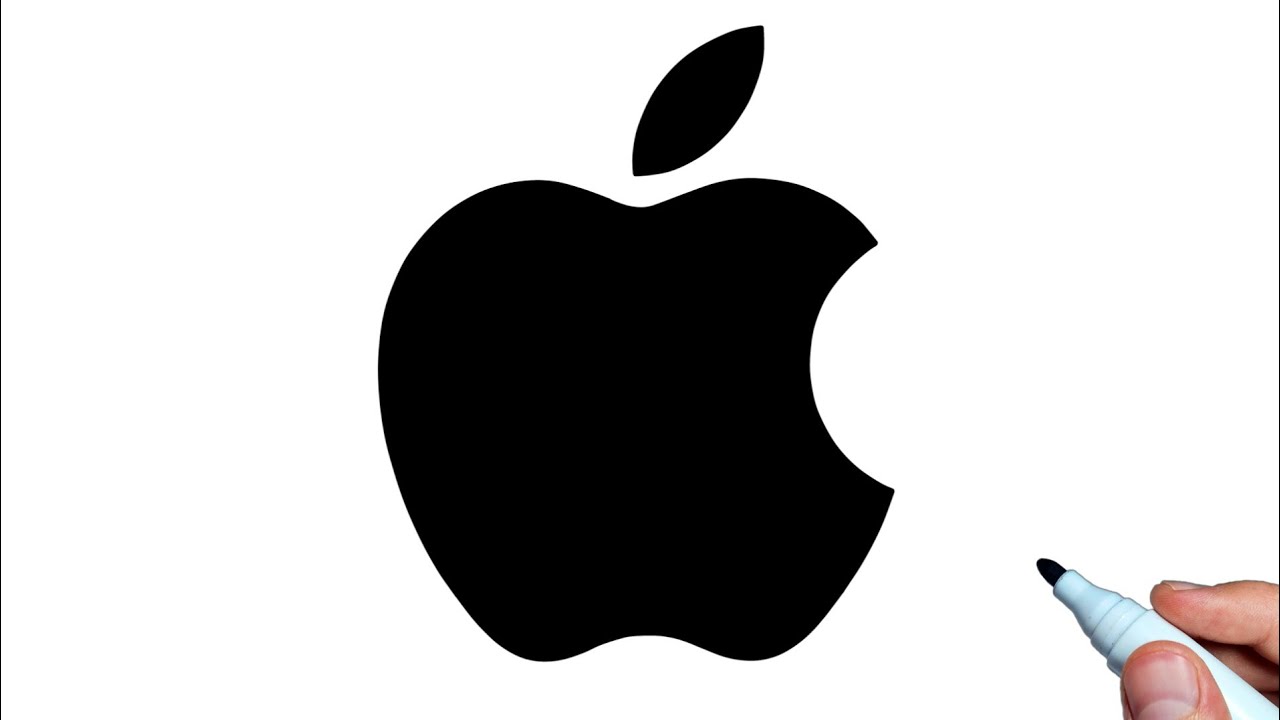 How to draw Apple logo step by step YouTube