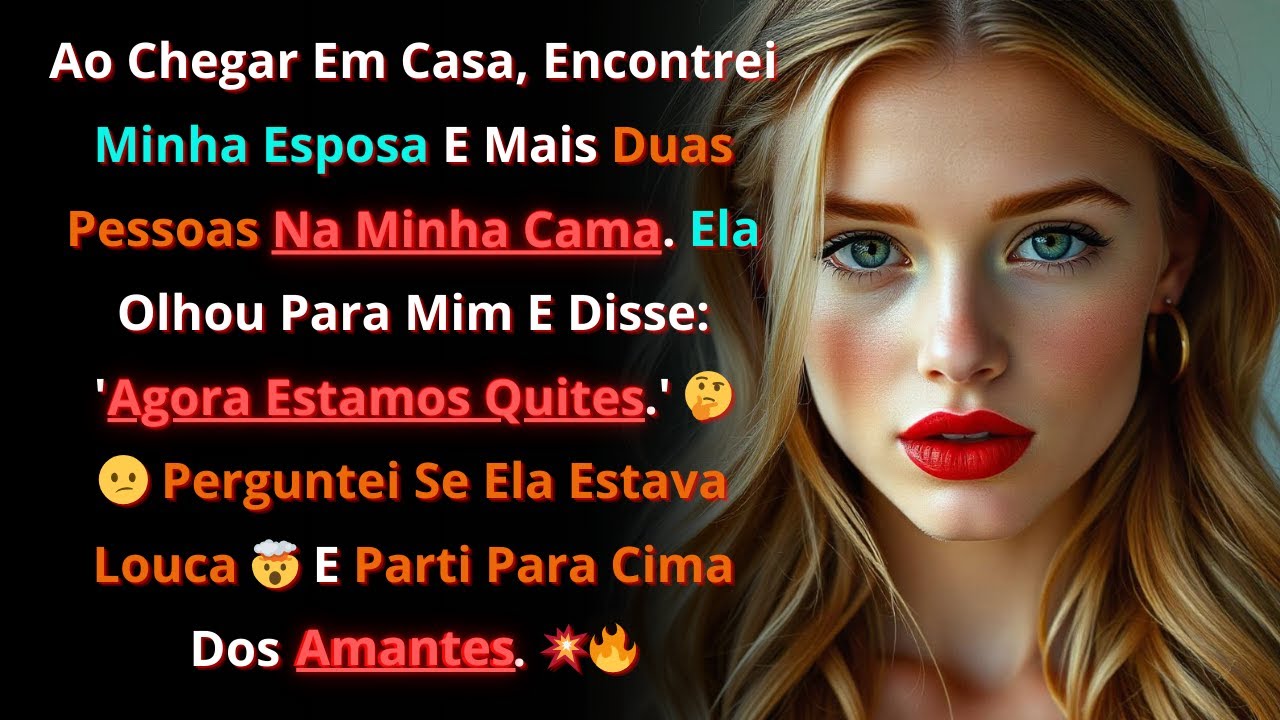 Cheguei em casa, vi minha esposa com dois na cama e ela disse: 