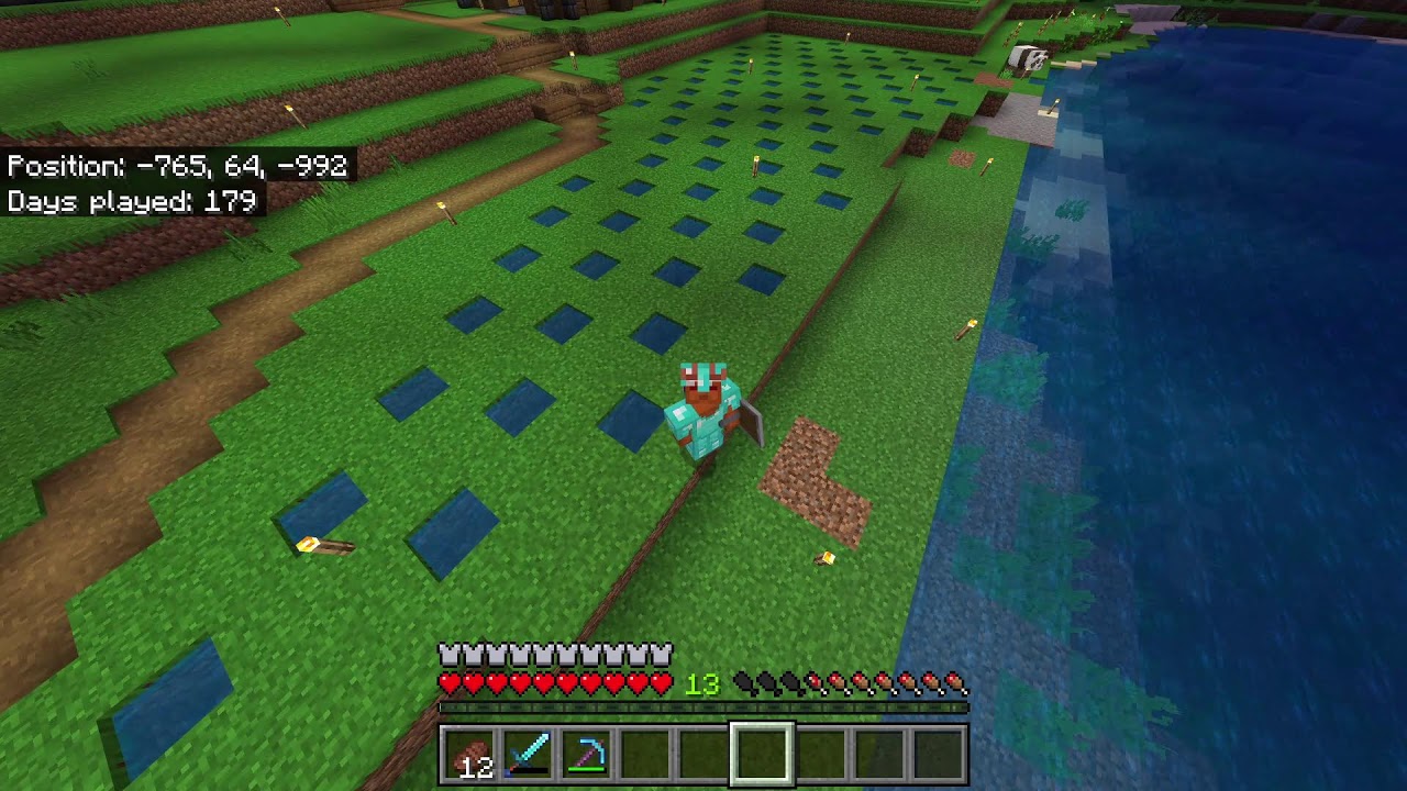 Minecraft Solo Survival Part 29: Actually Building My Crop Storage Barn