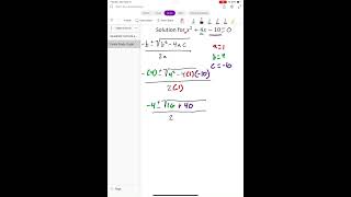 Quadratic Formula for non perfect squares