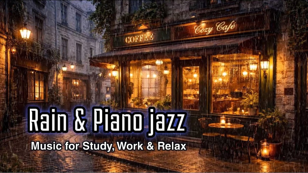 Rainy Coffee Shop - Ultra Smooth Piano Jazz for Deep Relaxation & Study