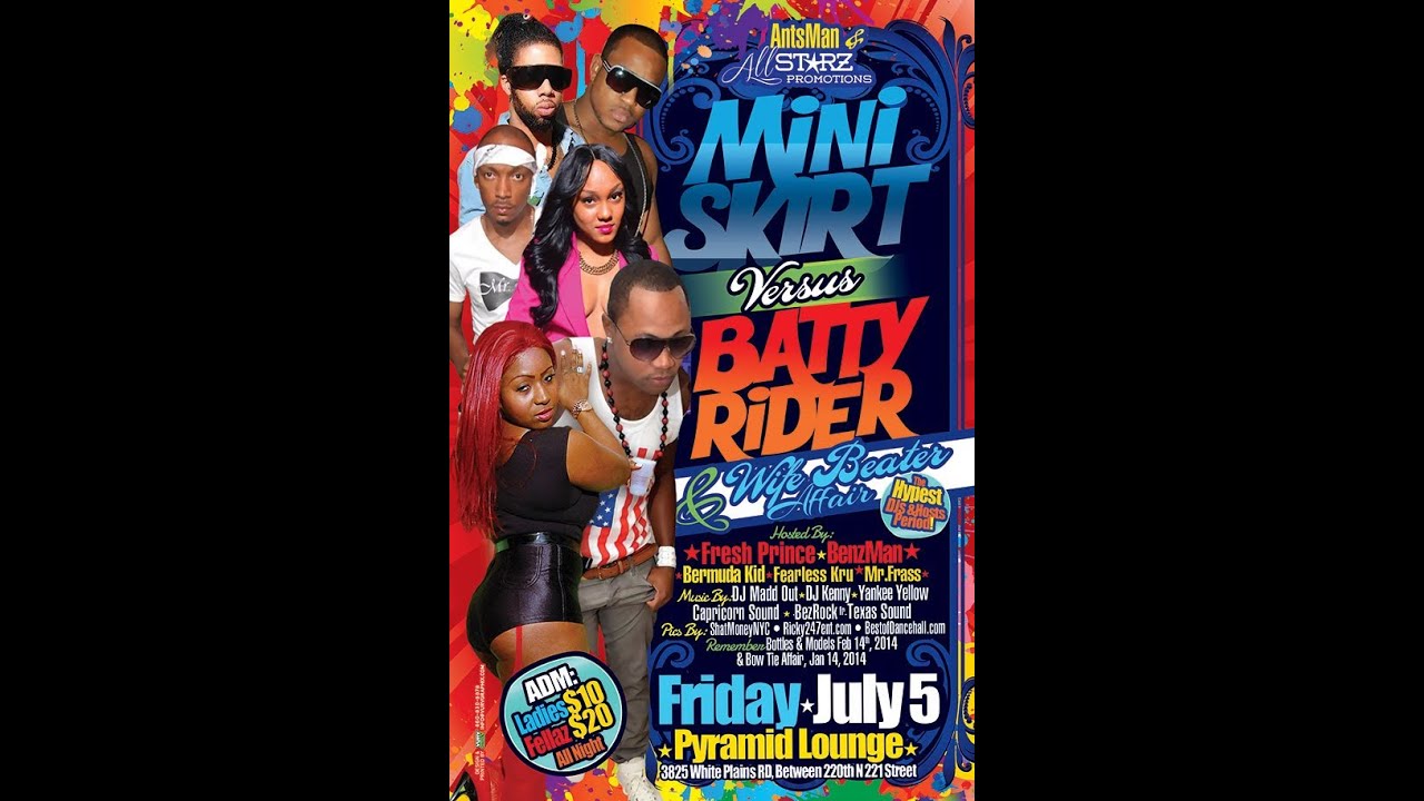 Antsman & AllStarz Promotions Mini Skirt vs Batty Rider and Wife Beater  Affair 7-5-13 - YouTube