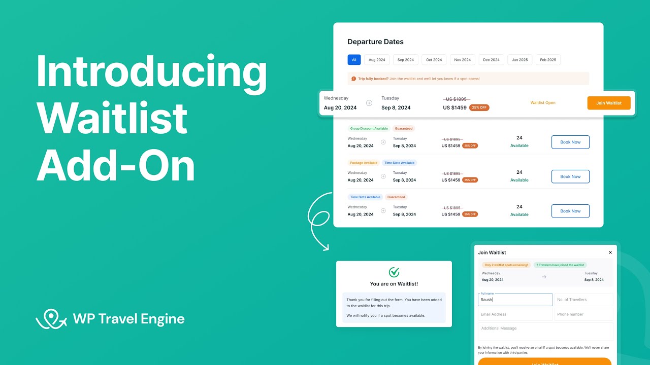 Introducing Waitlist Add-on | WP Travel Engine Tutorial - YouTube
