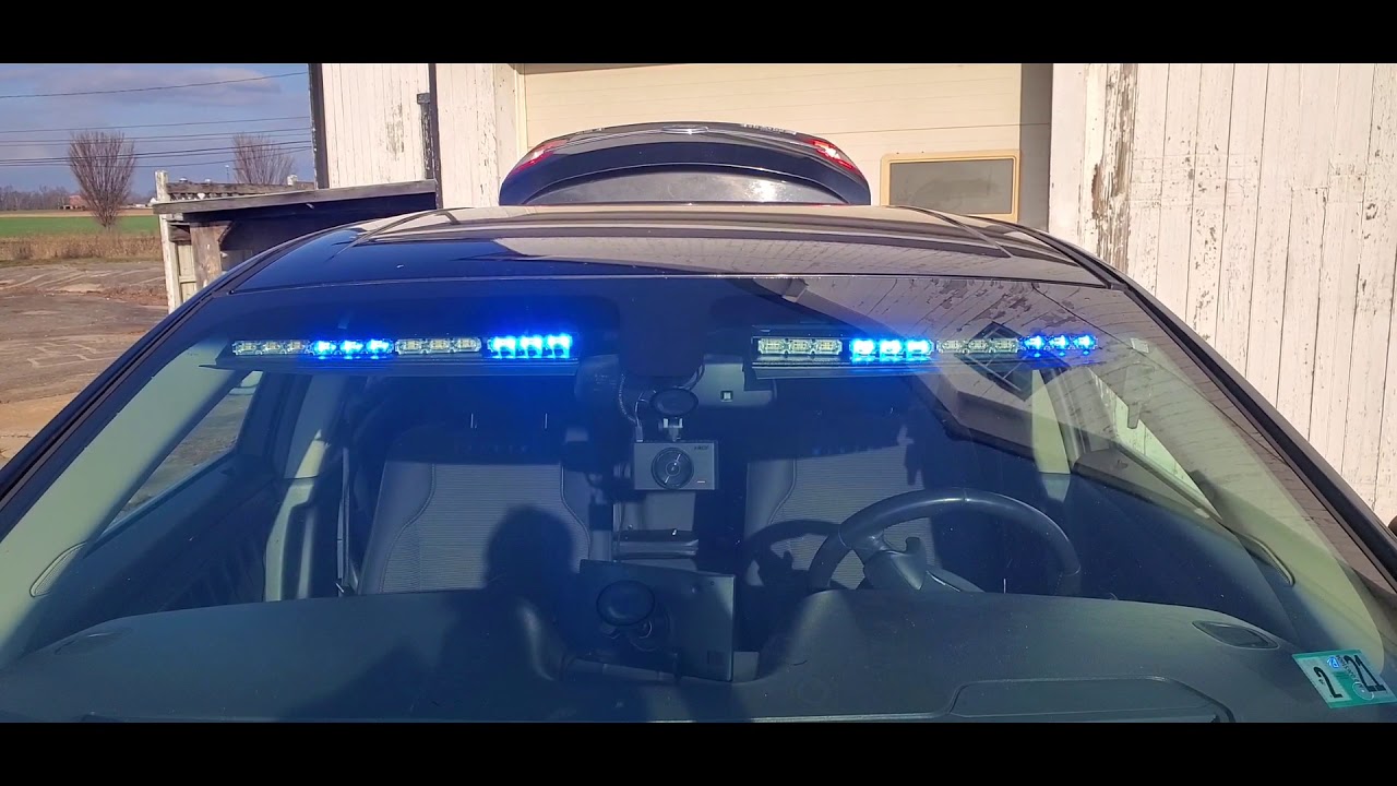 Feniex Quad Interior Lightbar Demo Install On Ford Taurus YouTube