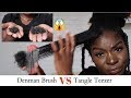 Tangle Teezer VS Denman Brush **SHOOK** Hair Loss Comparison|4C Natural Hair