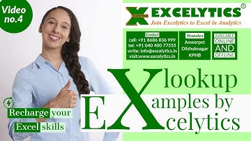 #Excelytics #XLOOKUP Excel XLOOKUP Functions Video Series | Excelytics | Video No.4