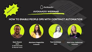 Avokaado Webinar “Enabling People Operations with Contract Automation”