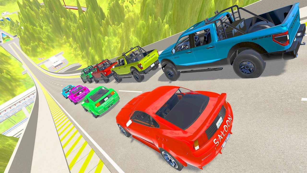 HT Gameplay Crash # 475 | Epic High Speed Cars Jumps & Big & Monster Trucks vs Speed Bumps Pothole