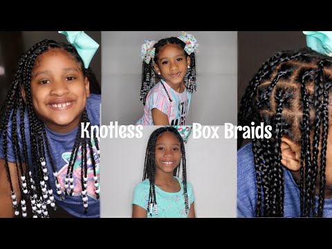 how-to-|-knotless-box-braids-on-natural-kids-|-protective-style-for-kids-|pain-free