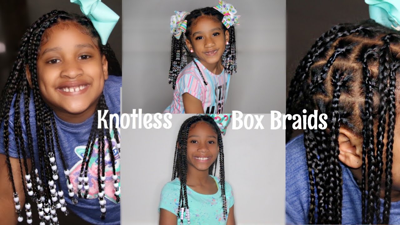 Featured image of post Kids Knotless Box Braids With Beads - Knotless braids may be a novel concept, but the steps you take to prep your hair for an install are no different than those you&#039;d follow for any other.