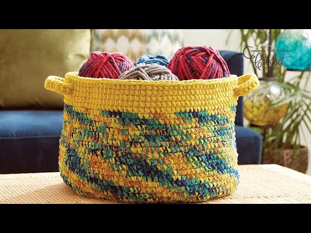 Easy Crochet Basket Pattern - Brecken Basket - The Turtle Trunk