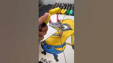 Drawing All 5 Mega Minions!😱Final Part✨ #shorts