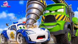 Lightning McQueen and Mater Police VS MEGA Drillo Truck (BeamNG.drive) screenshot 2
