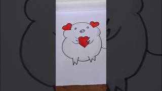 How to draw Pig 🐖🐷#shortsfeed #art #drawing #pig #easy