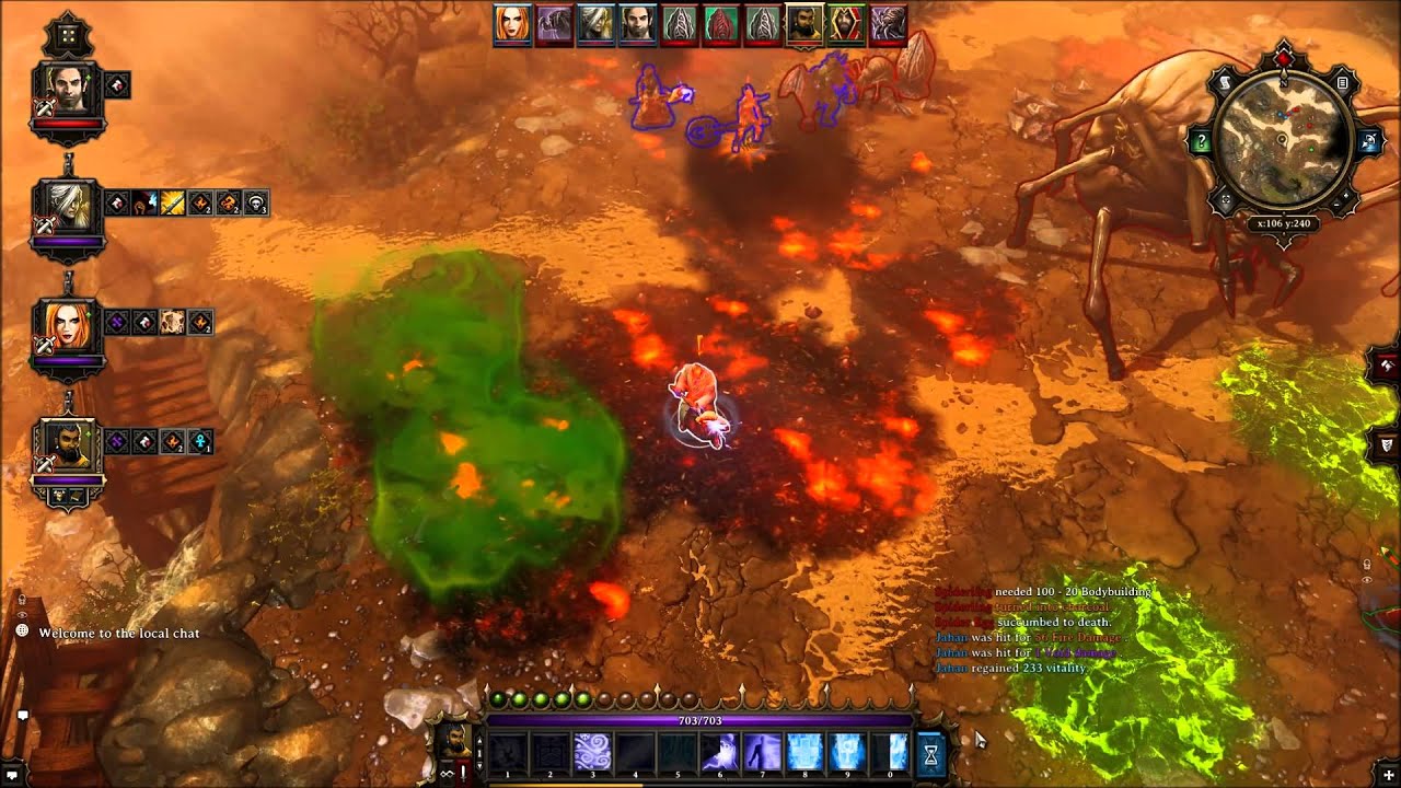 Divinity Original Sin -  Spider Queen BOSS FIGHT - Giant Spider Queen - Level 14