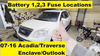 Battery Fuse Location GMC Acadia 07 08 09 10 11 12 13 14 15 16 2010 2011 2012 2013 2014 2015 2016