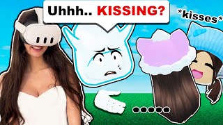 I KISSED My Best Friend In Front Of My BOYFRIEND.. (Roblox Vr Hands)