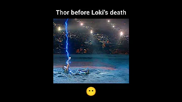 Thor before Loki's death 😶 and after 🥶 #shorts #thor #stanlee