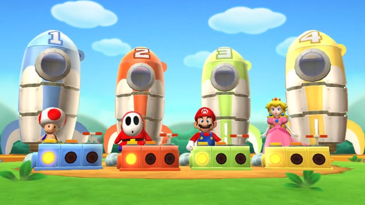 Mario Party 9 - Minigames - Toad vs Shy Guy vs Mario vs Peach (Master Cpu)