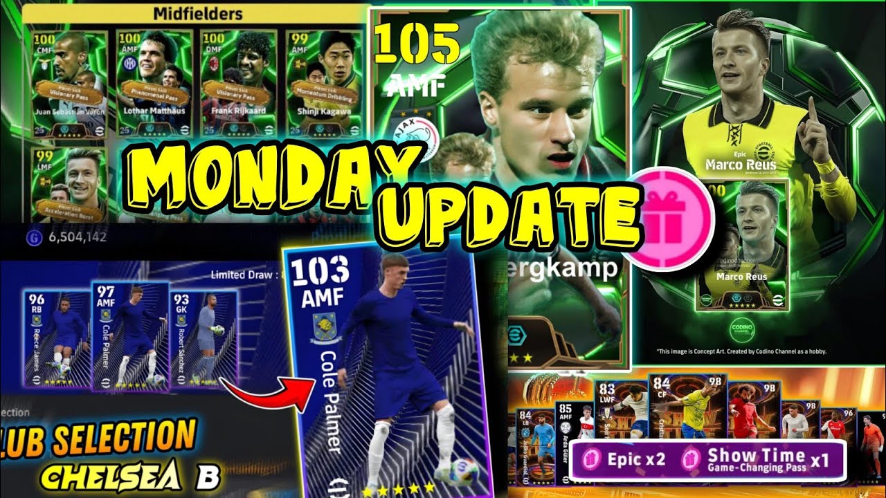 eFootball 2025 😱Monday & Next Thursday Updates, Club Selection & Free Epics