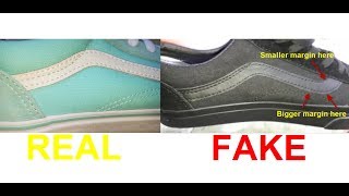 vans old skool fake and real