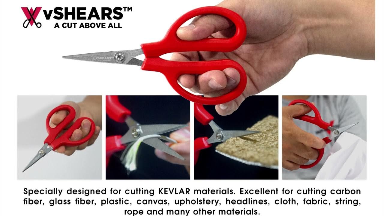 Heavy duty scissors for cutting Kevlar and Carbon