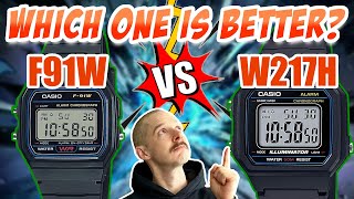 Casio W217H Review ⌚ Casio F91W vs W217H  Which One Is Better?   #casio #comparison #review