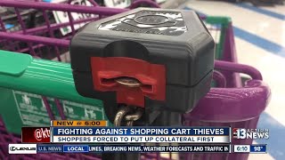 Shopping cart locks meant to stop thieves confusing shoppers