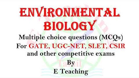 Environmental Biology Chapter Multiple Choice Questions MCQs and Answers for CSIR & UGC NET, exam