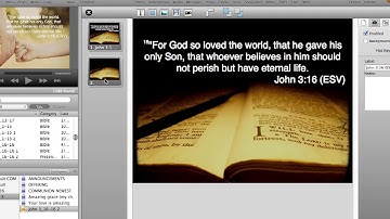 Adding Bible verses to Sunday service in ProPresenter